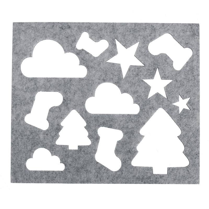 6Pcs Wool Felt Template Mould Needles Tool Set Yarn Needle Felting Mould Mat DIY Materials Doll Beginner Craft