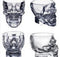 100ml Clear Head Glass Cup Clear Skull Vodka Whiskey Cup Creative Transparent Bar Glass
