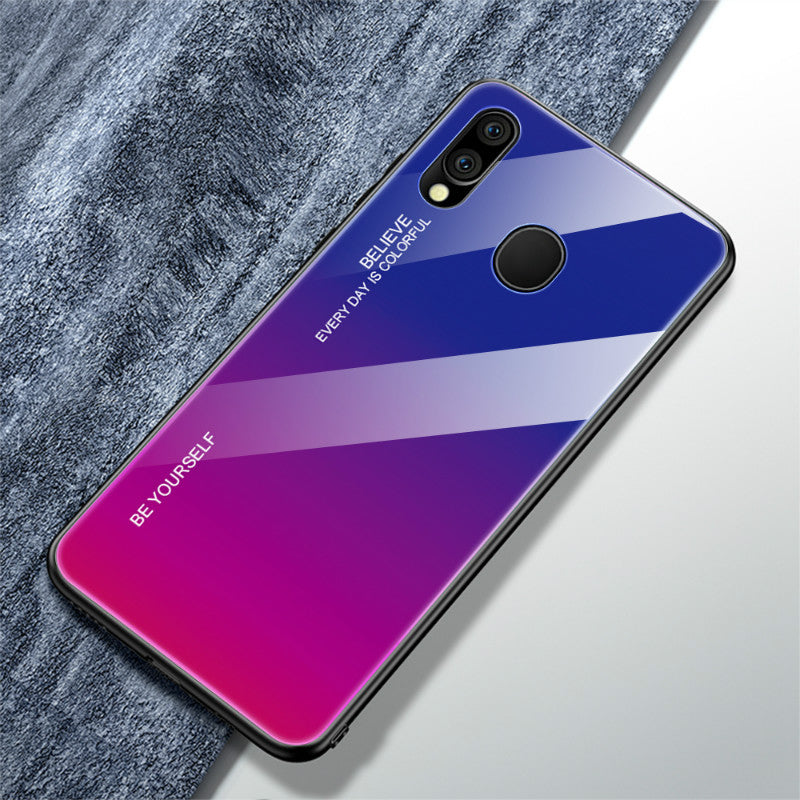 Bakeey Gradient Tempered Glass Protective Case For Samsung Galaxy M20 2019 Scratch Resistant Back Cover