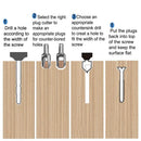 Drillpro 23Pcs Woodworking Chamfer Countersink Drill Bit Set 6Pcs 1/4" Hex 5 Flute 90 Degree Countersink Drill Bits 7Pcs Three Pointed Countersink Drill Bit 8Pcs Wood Plug Cutter and Automatic