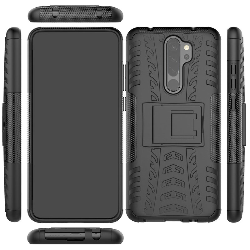 Bakeey 2 in 1 Armor Shockproof Non-slip with Bracket Stand Protective Case for Xiaomi Redmi Note 8 Pro