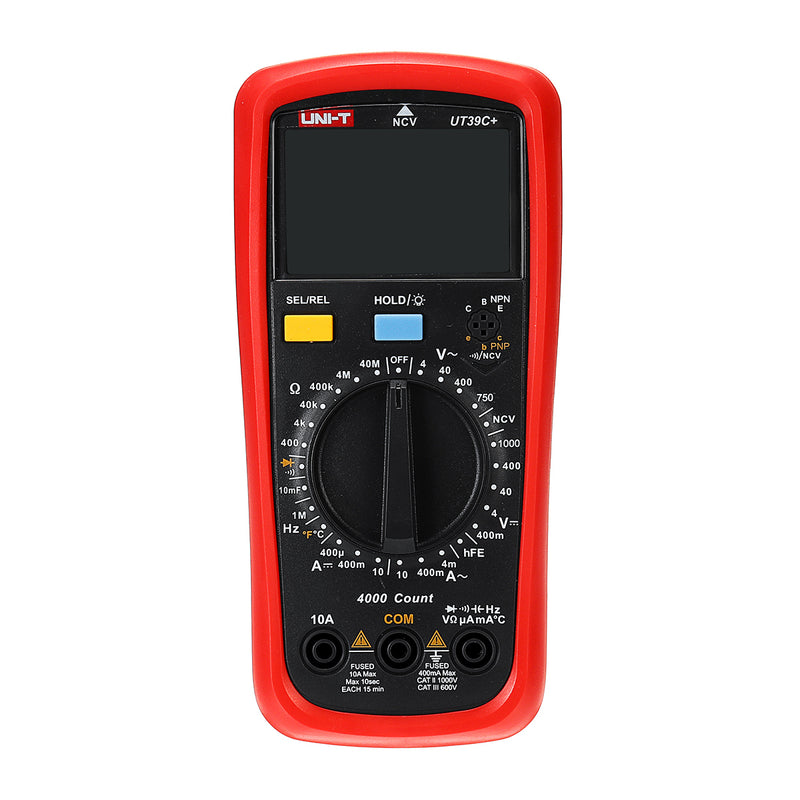 UNI-T UT39C+ Digital Clamp Meter Multimeter Auto AC/DC DMM 1KV 10A NCV Cap Teste