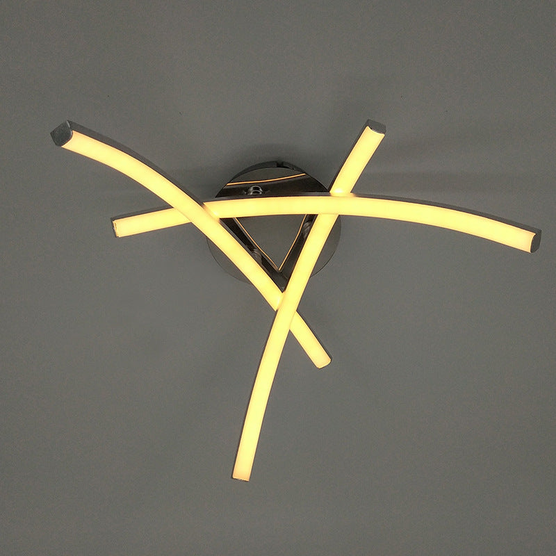 Modern LED 3 Light Ceiling Light Satin Nickel Kitchen Living Bedroom Lamp  A85-265V