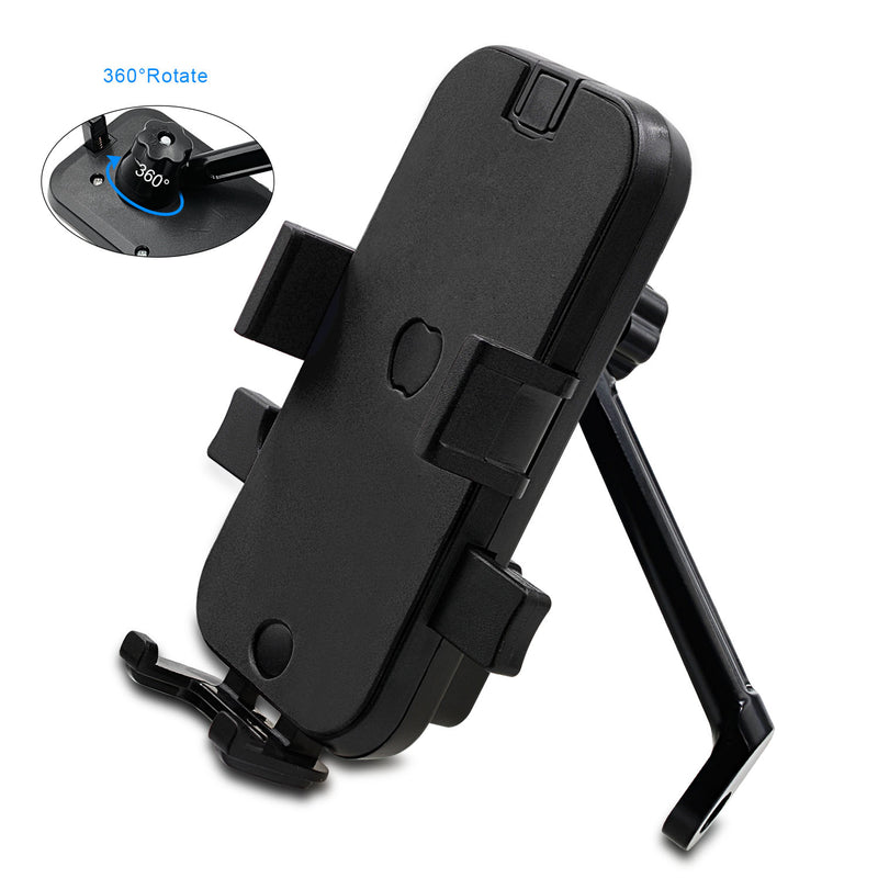 CS-344B2 Phone Holder 360 Rotation Stand For Motocycle Bike Rearview Holder For 4''-6.5'' Smart Phone