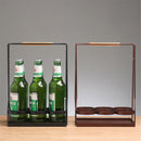 Iron Bottle Holder Carry Rack Box Case Kitchen Storage Stand Shelf