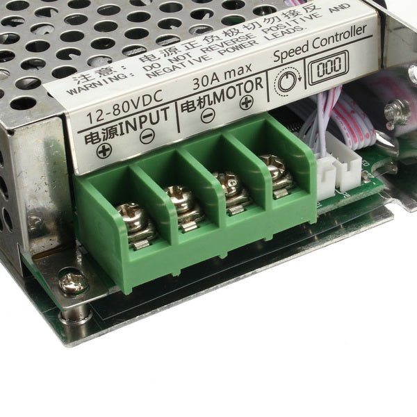 DC12V-80V 30A  High Power Digital PWM DC Motor Speed Regulator