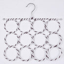 Clothes Tie Belt Shawl Scarf Hanger Holder Closet Organizer Hook 9-28 Ring