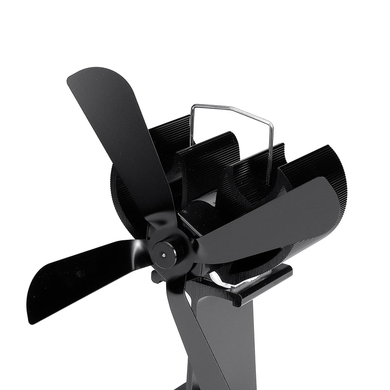 4 Blade Stove Fan Wood Stove Fan Fireplace Fan Heat Powered Eco-Friendly for Wood Log Burner Fireplace
