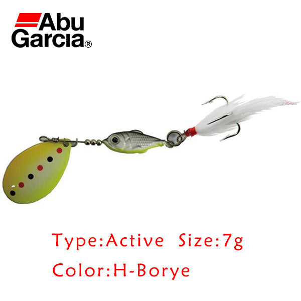 Original Abu Garcia H-borye 7g 12g Spoon Fishing Lure Spinner Bait with Treble Hook and Feather