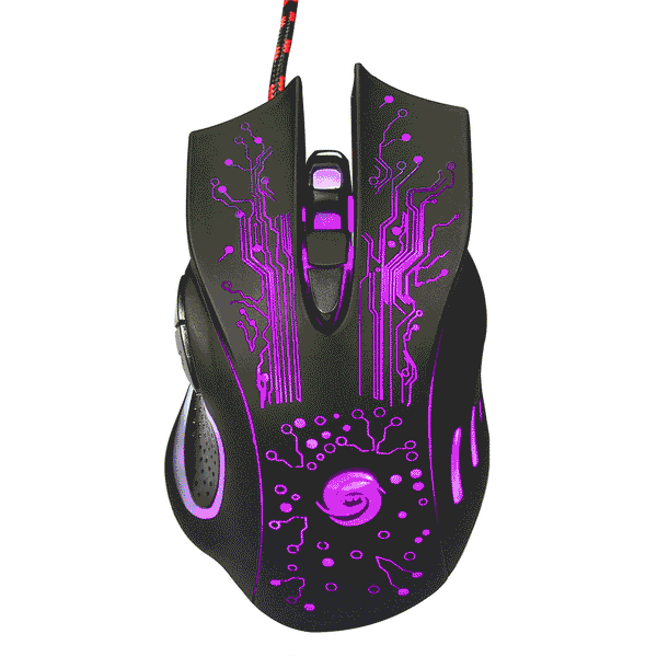 HXSJ H700 Fire Bird 6D 5500 DPI Colorful Backlight Wired Portable Optique Gaming Mouse