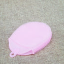 Double Sided Oval Silica Gel Bath Brush Multifunctional Baby Woman Bath Brush Heat Insulation Decontamination Cleaning Brushes