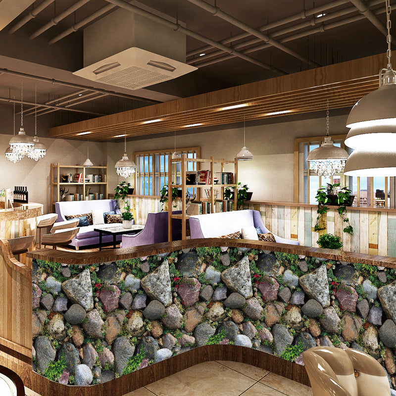 3D Stereo Simulation Dining Room Wall Sticker Self-adhesive Wallpaper for Living Room Apartment