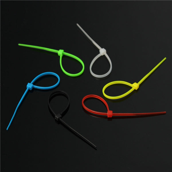 Suleve ZT01 900pcs 100x2mm Self Locking Nylon Cable Wire Zip Ties 6 Colors