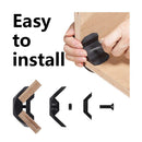 Drillpro 8Pcs Right Angle Clip Set Wood Clamp Panel Connectors for Creative DIY Furniture Closet Table Storage Shelf Hard Plastic Material Fit for 0.63 to 0.75 Inch Thickness Board Woodworking