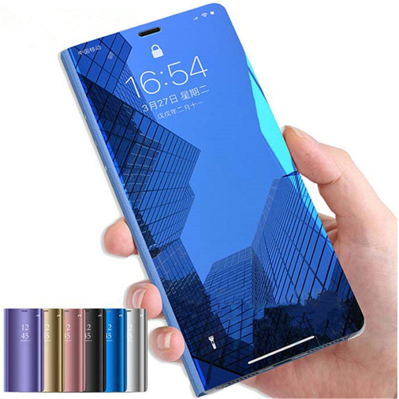 Bakeey Plating Mirror Window View Shockproof Flip Full Cover Protective Case for Xiaomi Redmi Note 8
