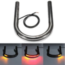Cafe Racer Frame Hoop Tracker End Flat Seat Loop With LED Turn Brake Light