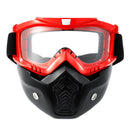 Motorcycle Face Helmet Goggles Mask TPU+PC Windproof