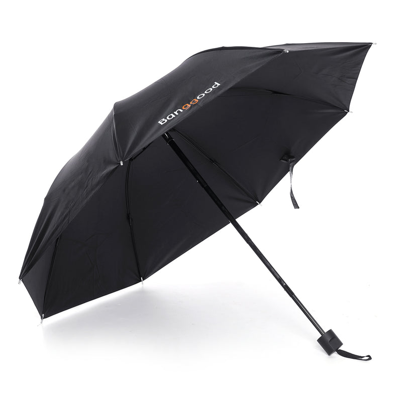 Banggood Umbrella Portable Camping Waterproof Folding Sunshade Black