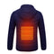 Electric USB Intelligent Heated Warm Back Abdomen Neck Cervical Spine Hooded Winter Jacket Motorcycle Skiing Riding Coats