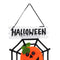 Witch Pumpkin Pattern Halloween Hanging Sign With LED Light Door Home School Office Party Mall Deco