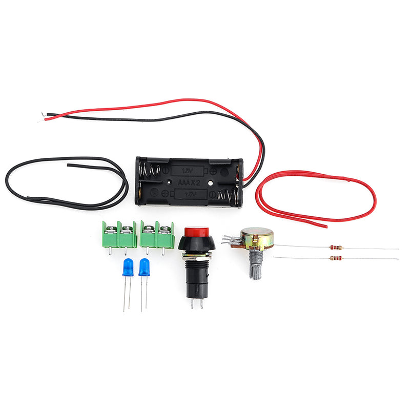10pcs Electronic DIY LED Dimming Lights Series and Parallel Circuit Technology Small Production Kit