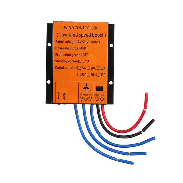 300/400/500/600W 12/24V Auto MPPT Wind Turbine Controller Waterproof Generator Controller Overvoltage Speed Protection