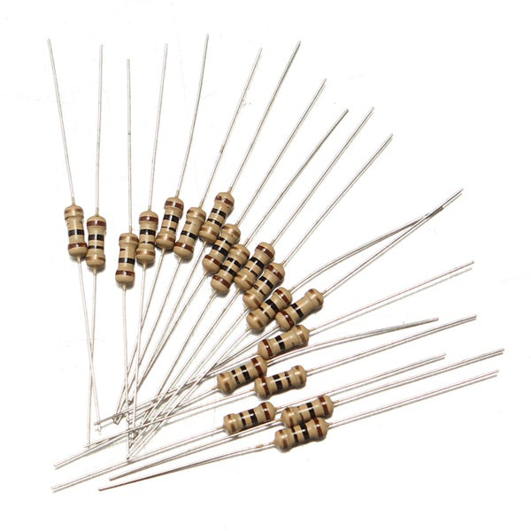 600pcs 30 Values 5% 1/4W Carbon Film Resistor Assortment Kit Set 20pcs Each Value