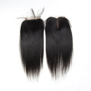 6A Virgin Hair Lace Closure Straight Brazilian Human Hair Closures 4x4 Free Middle Part