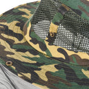 LEO Camo Anti-insect Visor Cap Climbing Fishing Hiking Breathable Wide Brim Anti-mosquito Mesh Face Protection Mask Hat