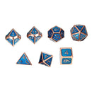 7Pcs Polyhedral Dices Antique Metal Multisided Dice Set Role Playing Gadget Dice