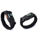 IPRee EDC Survival Bracelets Bangles Unisex Emergency Rope Kit Camping Hiking Buckle Wristband