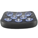 6/8 Suction Cup Black Pillion Rectangular Pad Seat For Harley Cruiser Custom