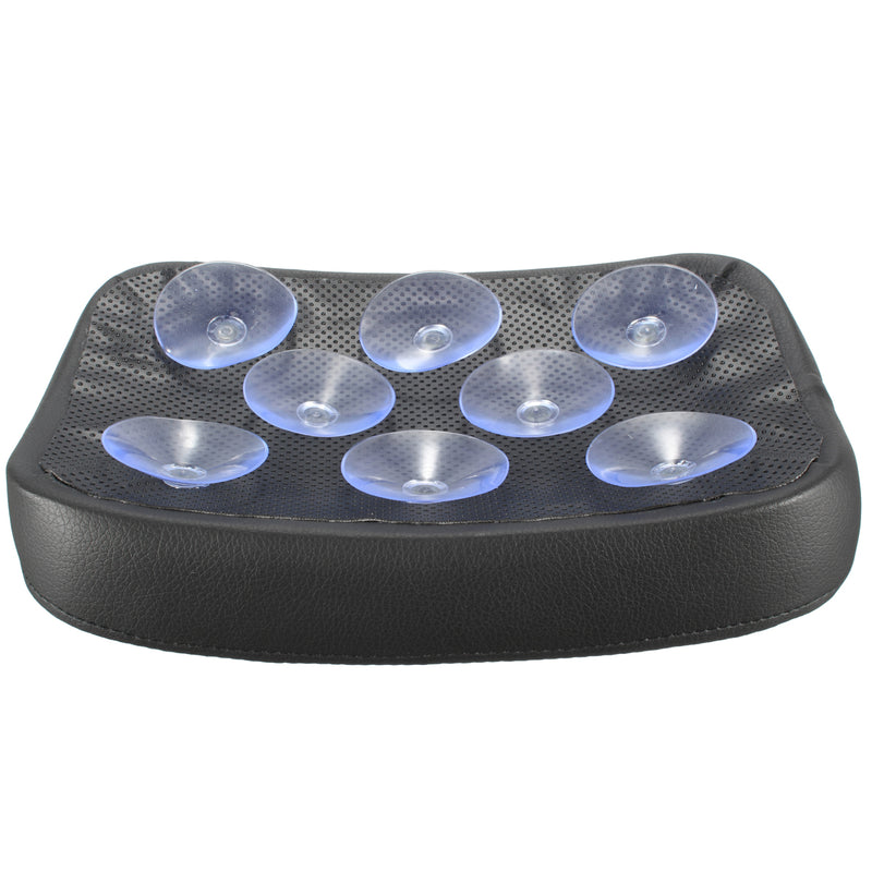 6/8 Suction Cup Black Pillion Rectangular Pad Seat For Harley Cruiser Custom