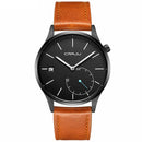 CRRJU 2129 Casual Style Calendar Men Wrist Watch Leather Strap Working-dials Quartz Watches