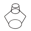 Creative Metal Wire Vase Black Flower Rack Abstract Geometric Frame Home Decor