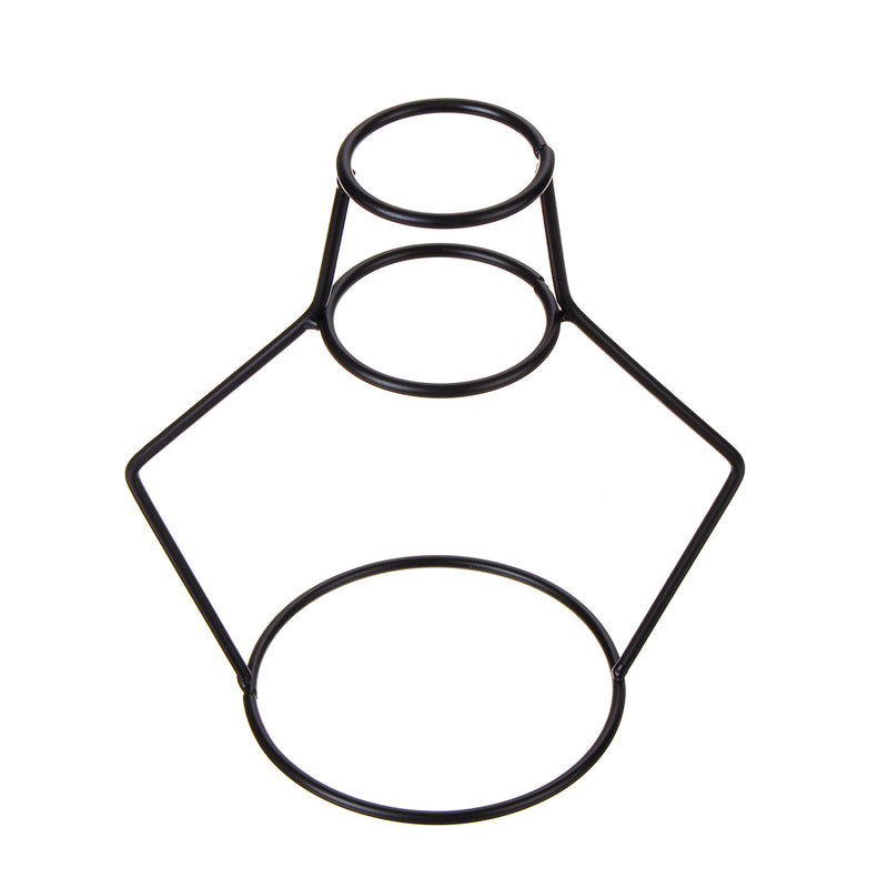 Creative Metal Wire Vase Black Flower Rack Abstract Geometric Frame Home Decor