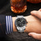DOM 75PE Fashion Men Watch Chronograph Luminous Date Display Stainless Steel Strap Quartz Watch