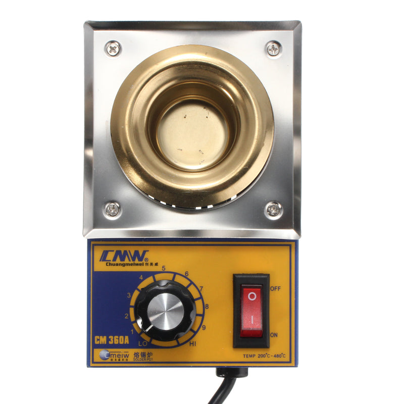 CM360A 100W 200-480 Degree  Solder Pot Soldering Desoldering Stainless Steel Plate
