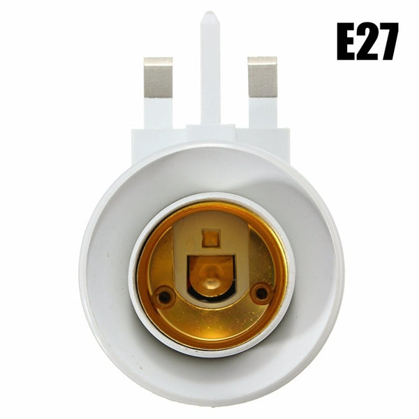 UK Plug E27 B22 Wall Screw Base Light Bulb Lamp Socket Holder Adapter Converter 110-240V