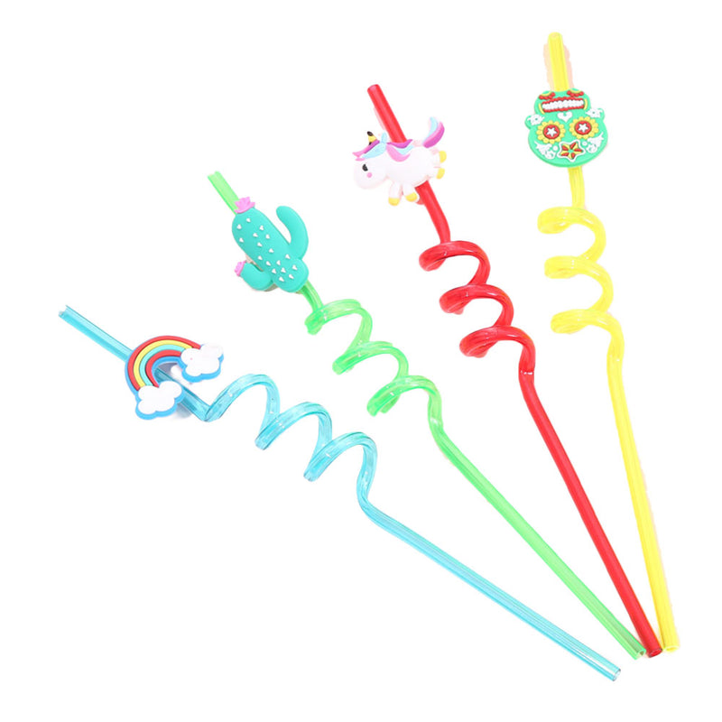 Honana Kitchen Drink Straw Cactus Cloud Owl Cartoon Styling Straw Birthday Party Restaurant Art Deco Sipper