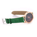 Red-crowned Crane Pattern Colorful Leather Strap Fashion Men Quartz Watch
