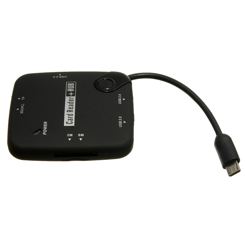Micro USB to SD TF M2 MS Card Reader OTG Hub for Mobile Phones