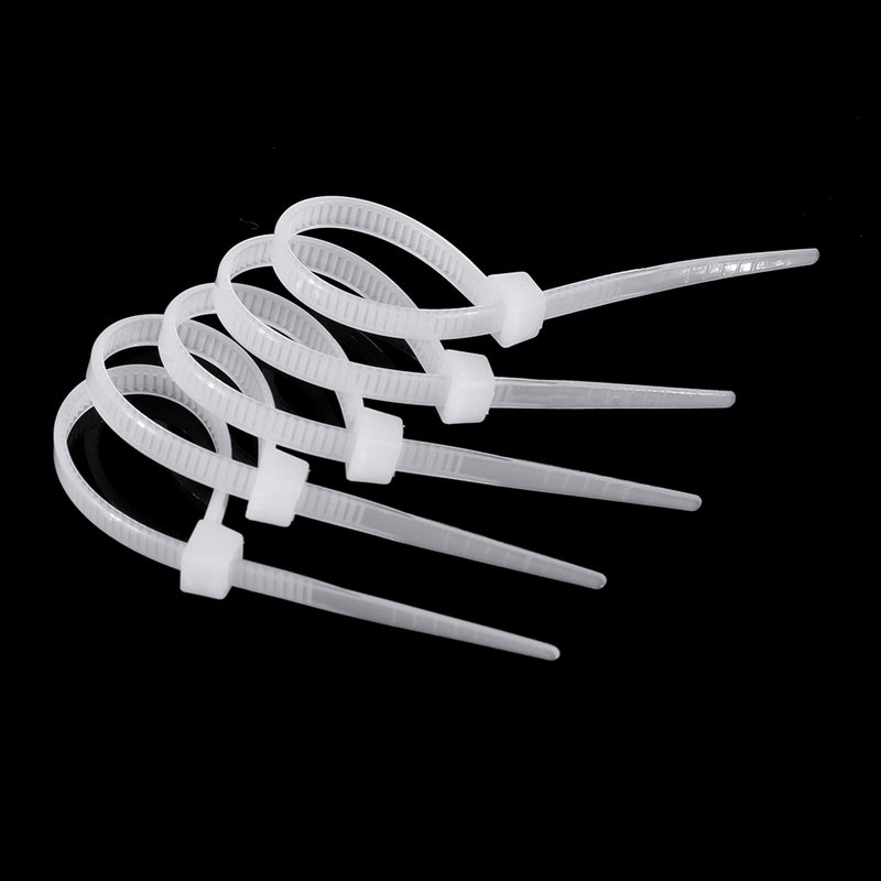 Suleve ZT12 Nylon 1000Pcs 3mm 8/10/12/15cm White Nylon Self-locking Cable Tie Zip Ties Strong Tensile Strength