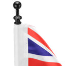 Motorcycle Rear Flag Pole & Stripes Luggage Uk Union King Mount For Harley Sports