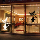 Halloween Magic Cat Sticker PVC Removable Wall Window Sticker Terror Halloween Decorations