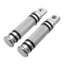 Motorcycle Silver Aluminum Foot Pegs Footrests For Harley Touring Sportster Softail Dyna Bobber