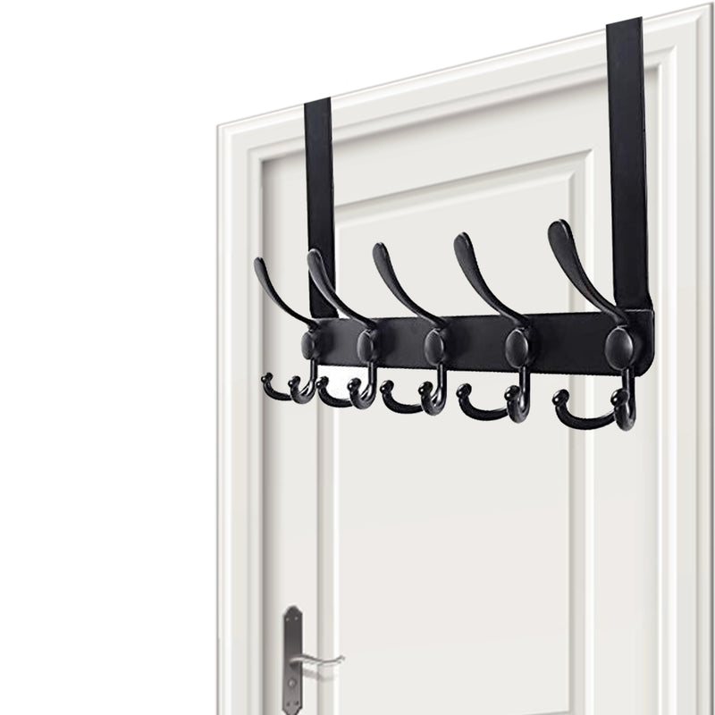 Stainless Steel Hook Door Hanger Hat Coat Towel Hanger with 5 Hooks
