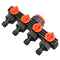 1/2 Inch 4 Way Splitter Garden Water Hose Tap Internal Thread Quick Connector
