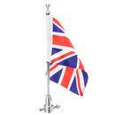 Motorcycle Rear Flag Pole & Stripes Luggage Uk Union King Mount For Harley Sports