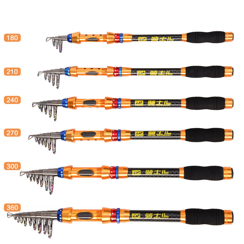 LEO GT4000 1.8-3.6M Carbon Telescopic Fishing Rod Reel Combo Travel Spinning Fishing Pole Sets